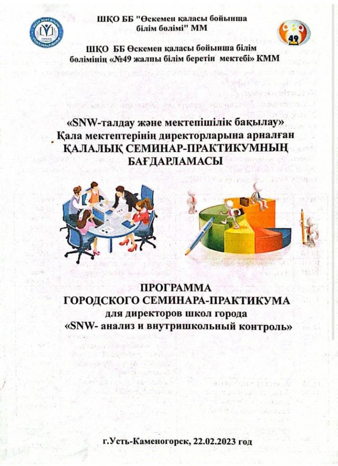 "SNW-талдау және мектепшілік бақылау"