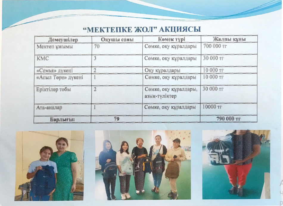 "Мектепке жол" акция